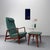 Mid-Century Model 829 High-Back Lounge Chair and Ottoman in Teak and Green Upholstery by Gio Ponti for Cassina, Italy, 1960s, Set of 2 For Sale - Image 10 of 18