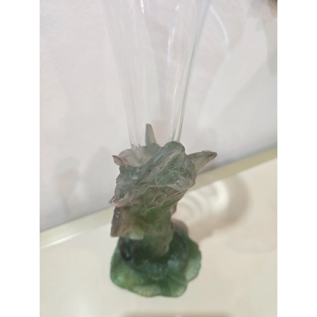 1980s Nature Soliflore Vase in Glass Paste and Crystal from Daum, 1988 For Sale - Image 5 of 10