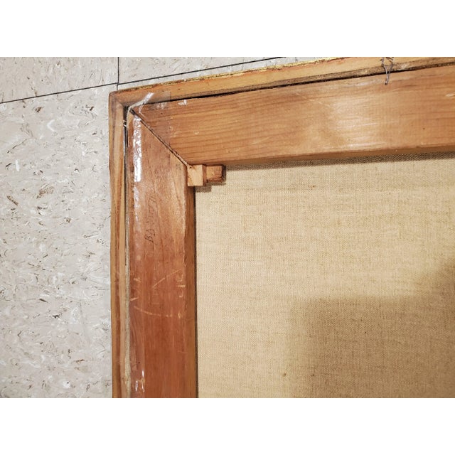 Mid 19th Century Green Underworld Nude Women Acrylic Paint on Canvas Painting For Sale In New York - Image 6 of 10