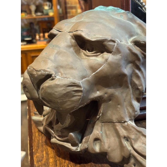 19th Century Copper Lion Victorian Ceiling Corice Piece For Sale - Image 17 of 18
