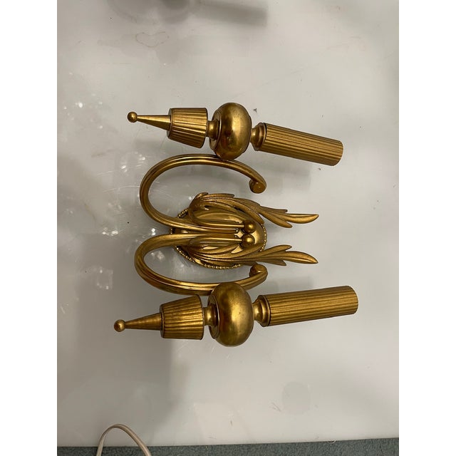 Mid-Century Modern Italian Brass Sconces by Gaetano Sciolari, 1970s, Set of 2 For Sale - Image 3 of 8
