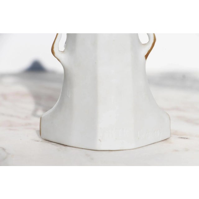 1900s Art Nouveau Musician Bisque Porcelain Vase, Germany For Sale - Image 10 of 13