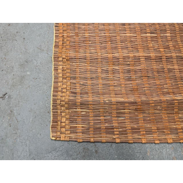 Andrianna Shamaris Handwoven and Bamboo Bark Mat For Sale In New York - Image 6 of 18