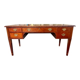 Late 20th Century Baker Historic Charleston Mahogany Writing Table Desk For Sale