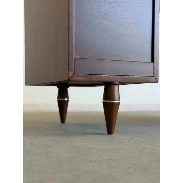 1960s Attributed Broyhill Mid-Century Walnut Executive Desk For Sale - Image 13 of 16