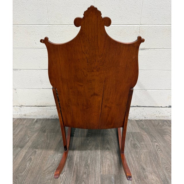 Antique Victorian Mahogany Rocking Chair For Sale - Image 11 of 13