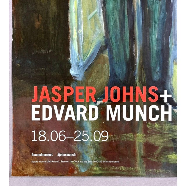 2010s Jasper Johns + Edvard Munch Between the Clock and the Bed Original 2016 Oslo Exhibition Poster For Sale - Image 5 of 10