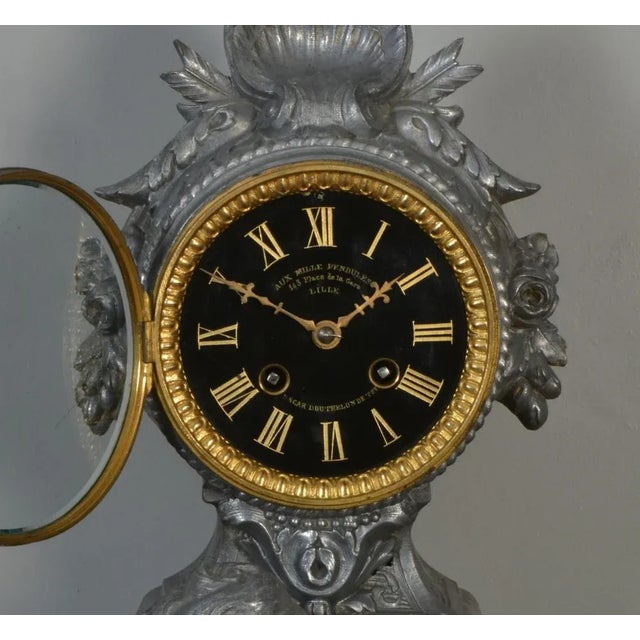 French Mantel Clock Le Premier Miroit from Francois Moreau For Sale - Image 3 of 6