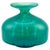 Turquoise and Green Striped Glass Squat Bottle Vase from Mdina, Malta, 1970s For Sale - Image 10 of 10
