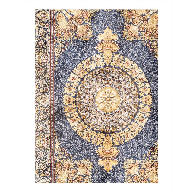 Viscose on a cotton foundation with a medallion This rug has a dense, soft pile, and excellent quality, to ensure that you...