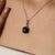 Black Sterling Silver Black Star Drop Pendant With Zircons For Sale - Image 8 of 12