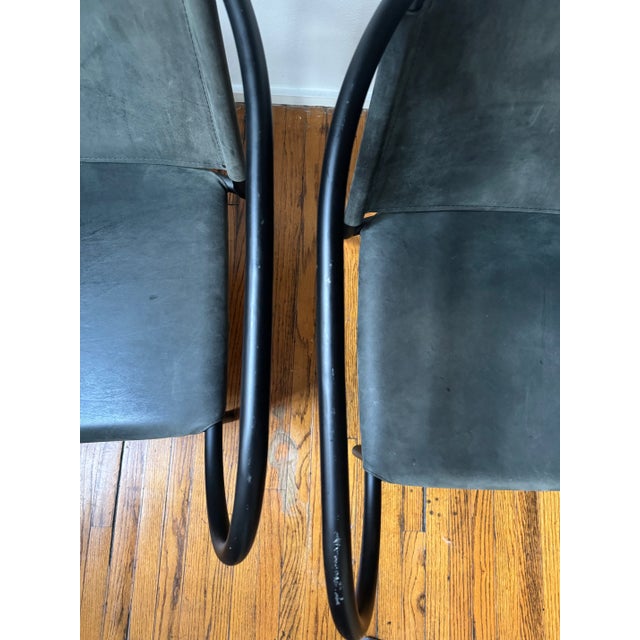 2010s Designer Leather Lounge Chair For Sale - Image 5 of 7