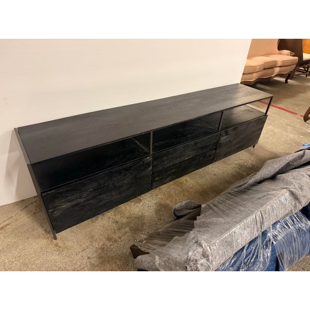West Elm West Elm Industrial Storage Media Console For Sale - Image 4 of 12