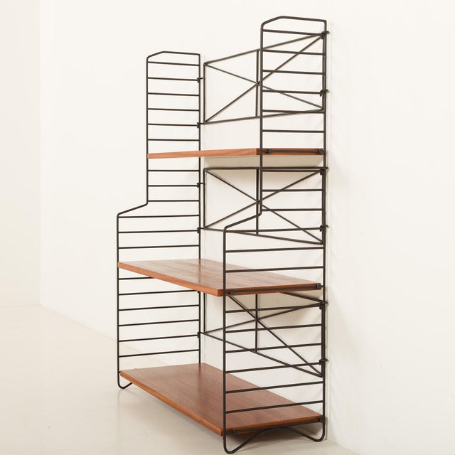 1960s Mid-Century Modern Scandinavian String Free Standing Shelving Unit by Kajsa & Nils Nisse Strinning, Sweden, 1960s For Sale - Image 5 of 10