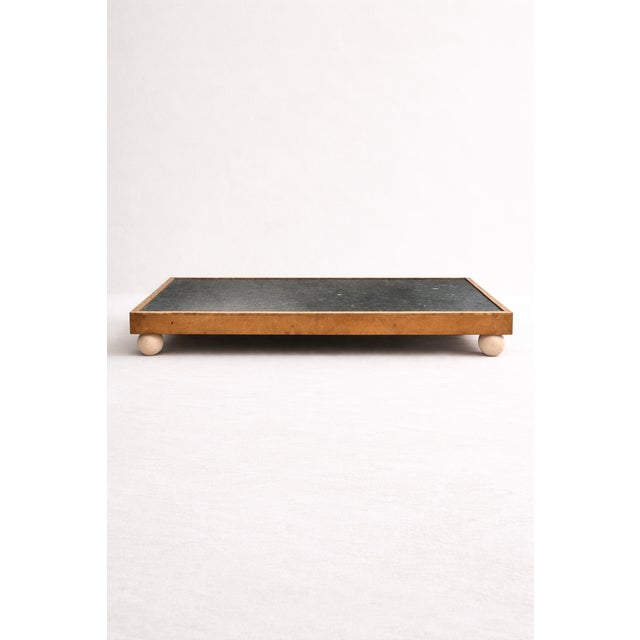 Minimalist Table in Wood and Granite, 1990s For Sale - Image 6 of 6