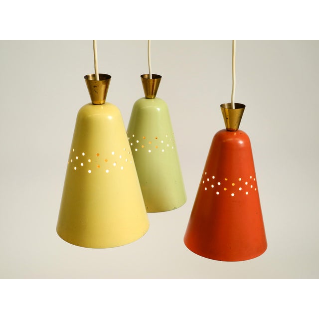 Large Mid-Century 3-Arm Ceiling Lamp, 1950s For Sale - Image 14 of 18