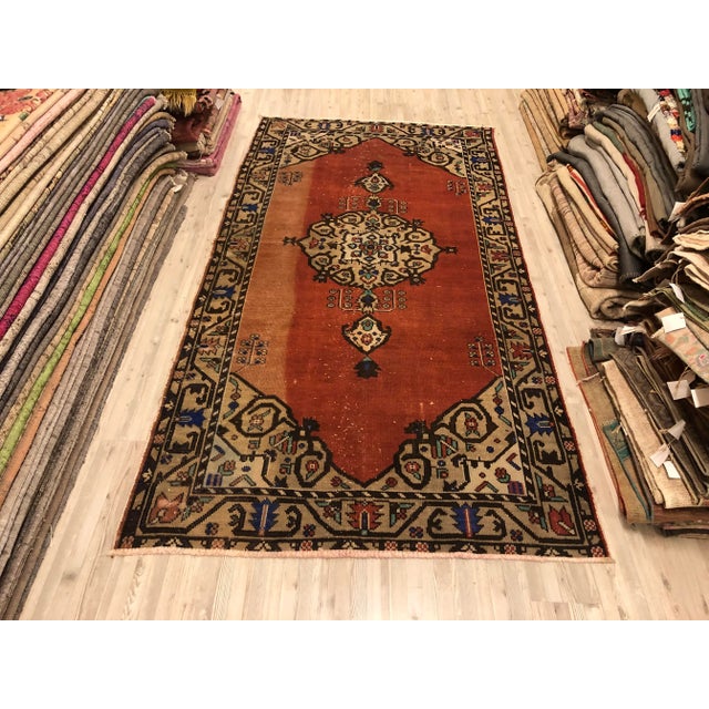 1960s Oushak Vintage Tribal Rug For Sale - Image 11 of 11