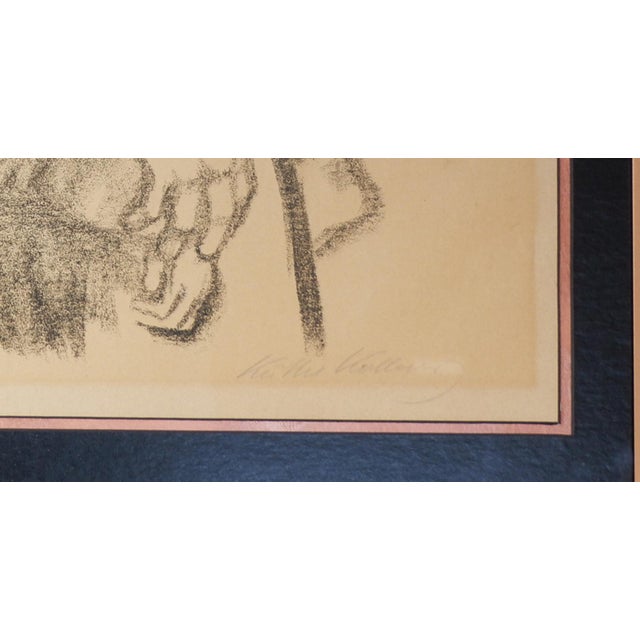 1919 Framed & Signed Lithograph “Die Mutter” by Kathe Kollwitz (1867-1945) For Sale - Image 4 of 5