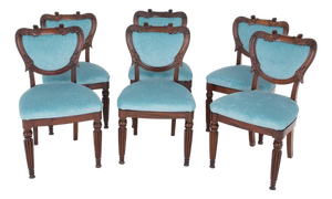 William IV Mahogany Dining Chairs with Gillows Legs, Set of 6