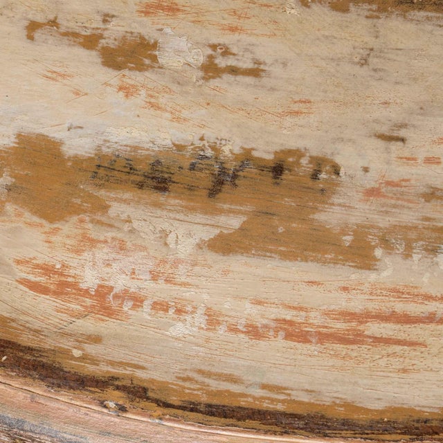 1900-1909 France Weathered Whitewash Cerused Oak Tripod Pedestal Table For Sale - Image 10 of 10