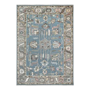 Hand Knotted Oushak Rug. 9'05" X 12'02"