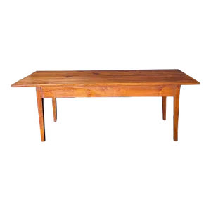 French 19th Century Cherry Farmhouse Dining Table From Provence