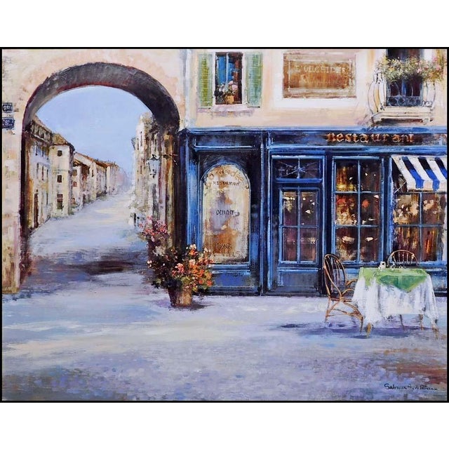 "Restaurant" by Sabrina R. DePatran Original Oil Painting on Canvas Hand signed by the artist Image Size: 15" x 19" Framed...