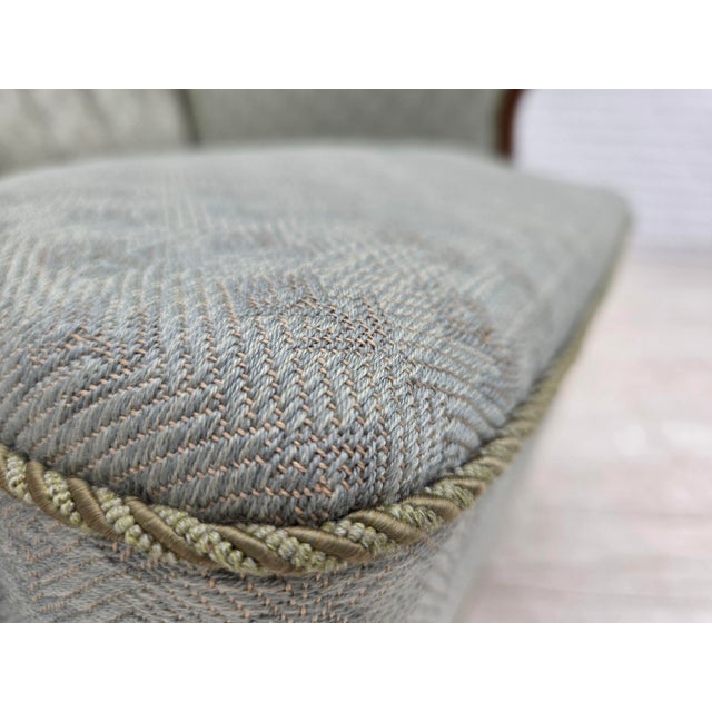 Danish Armchair in Light Blue Furniture Fabric and Beech Wood, 1960s For Sale - Image 4 of 15