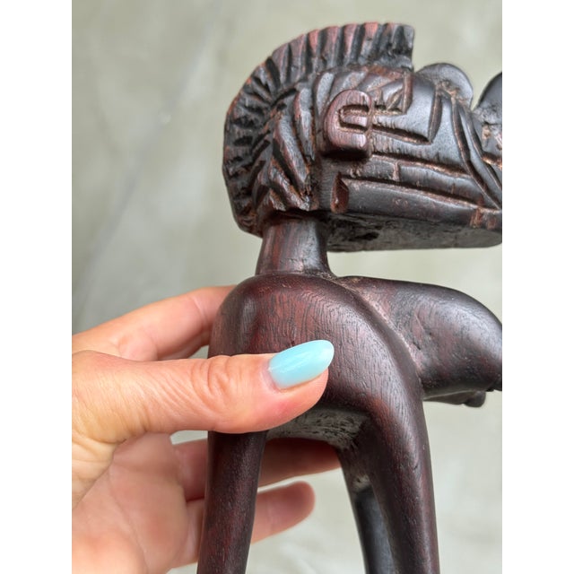 Vintage African Hand-Carved Wood Baga Style Fertility Figure, 1950s For Sale - Image 9 of 18