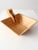Vintage Bamboo Salad Serving Bowl With Hand Shaped Serving Utensils For Sale - Image 15 of 18