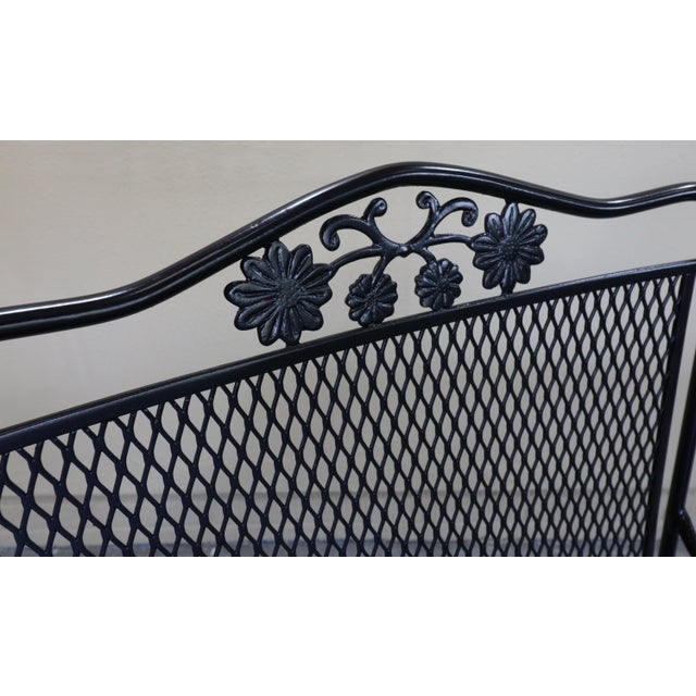 Mid-Century Modern Mid-Century Woodard Briarwood Wrought Iron Dining Set With Eight Spring Chairs, Attributed For Sale - Image 3 of 12