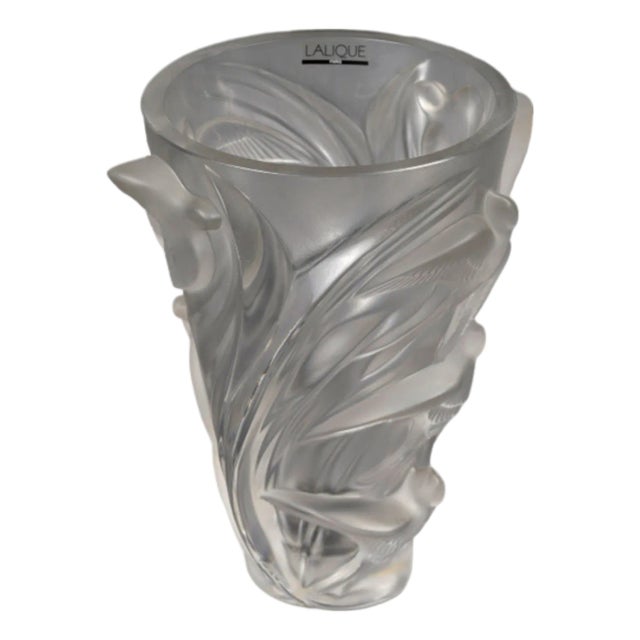 Vintage Martinets Vase from Lalique, 1950s For Sale