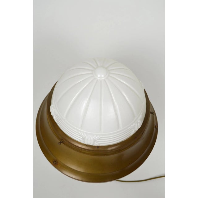 1930s Art Deco Brass and Molded Glass Table Lamp, 1930s For Sale - Image 5 of 7