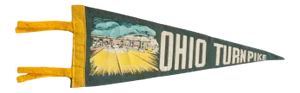 Vintage Ohio Turnpike Felt Flag - 5" X 12"