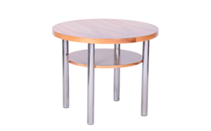 Bauhaus Round Table in Walnut and Chrome from Mücke Melder, 1930s