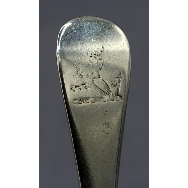 English 1737 Hanoverian Pattern Sterling Silver Tablespoon by Joseph Smith I For Sale - Image 3 of 5