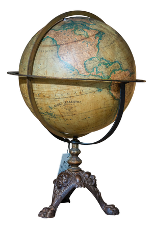 World Map Globe from J. Lebegue, 1890s