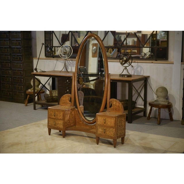 Art Deco Cheval Mirror attributed to Octave Dupont, 1930s For Sale - Image 15 of 15