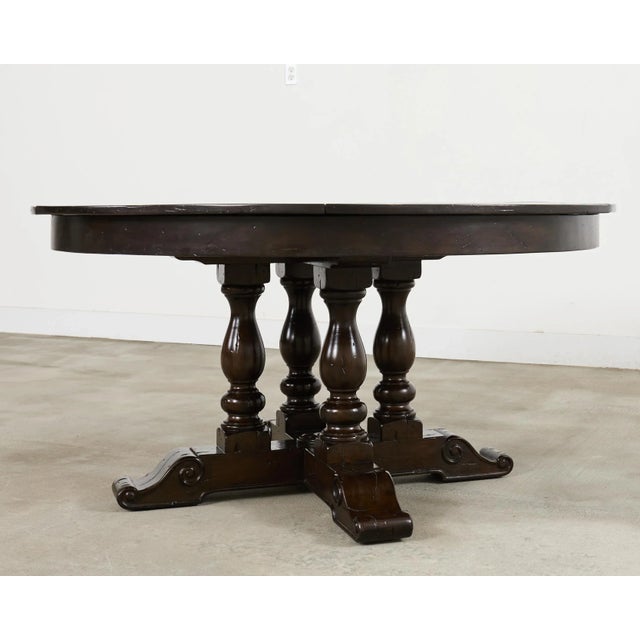 Country English Round Extension Dining Table by Theodore Alexander For Sale - Image 14 of 18