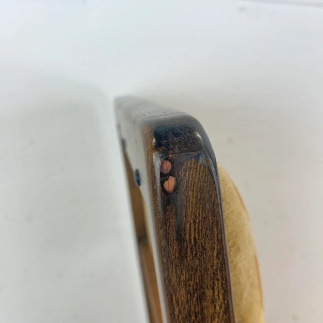 Vintage Modern Highback Dining Chairs With Retro Upholstery- Set of Six For Sale - Image 11 of 11