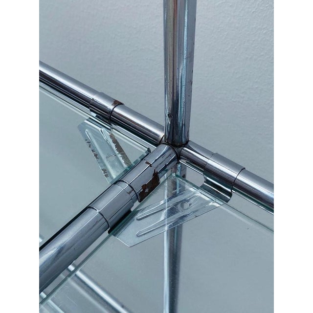 Vintage Modular Shelf in Chrome Glass by Poul Cadovius for Royal System, Denmark, 1960s For Sale - Image 6 of 11