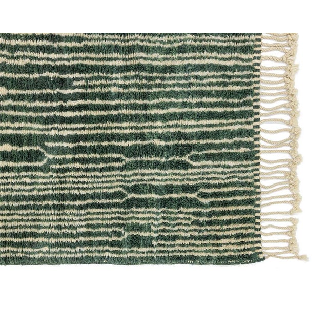 Premium Hand-Knotted Moroccan Wool Rug | 11'1" X 8'10" | One of a Kind For Sale - Image 10 of 10