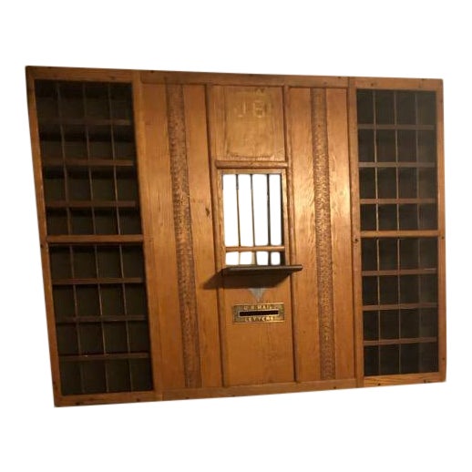 Antique Us Postal Mail Window Cabinet Chairish