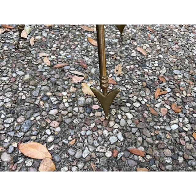 Italian Neoclassical Style Brass Arrow and Quiver Table For Sale - Image 9 of 12