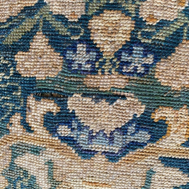 French Louis XIV Carved Walnut Bench Ottoman With Gorgeous Tapestry Upholstery For Sale In Portland, ME - Image 6 of 11