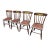 1970s Collection of Hand Painted Plank Seat Chairs - Set of 4 For Sale