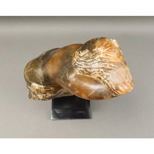 Mid 20th Century Lorrie Goulet, Signed Carved Stone Figurine Statue Sculpture For Sale - Image 4 of 8