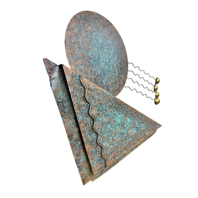 Postmodern Post Modern Metal Abstract Wall Art Sculpture Signed Curtis Jere 1991 For Sale - Image 3 of 7