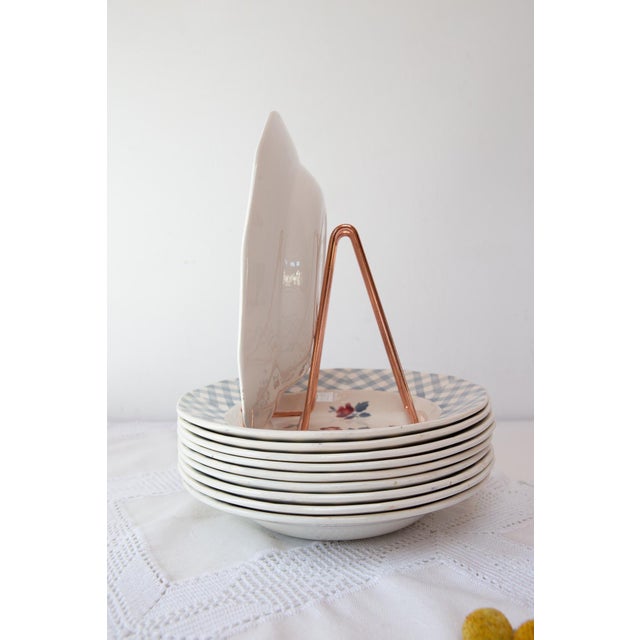 Vintage Deep Plates in Digoin Earthenware, 1960s, Set of 10 For Sale - Image 3 of 10