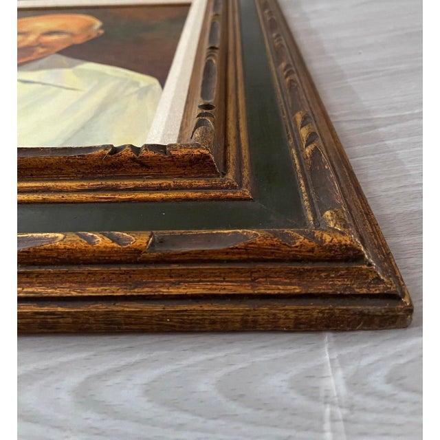 Warm Mid-Century Portrait of Elderly Couple by Samuel Gansheroff – Signed Oil Painting For Sale In New York - Image 6 of 10